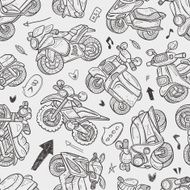 seamless motorcycle pattern N5