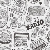 seamless doodle radio pattern N2