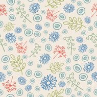 hand drawn meadow seamless