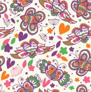 Beauty summer floral seamless background