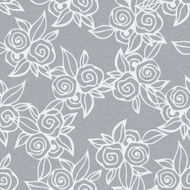 Gray floral seamless pattern