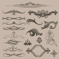 Ornate design elements collection