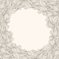 beige frame with waves