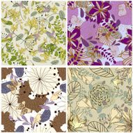 Seamless floral pattern set N8