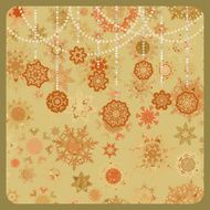 Colorful retro snowflake pattern EPS 8 N2