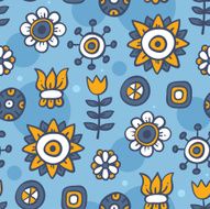 Blue seamless pattern N2