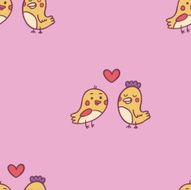 Cute pink seamless pattern
