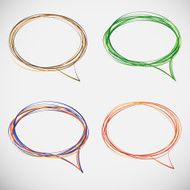 Hand drawn speech bubbles N5