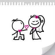 cartoon wedding couple N5