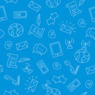 Seamless Doodle Pattern - Communication