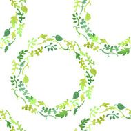 vector seamless pattern with leaves by watercolor N2