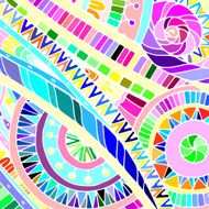 Background with geometric mosaic elements N18