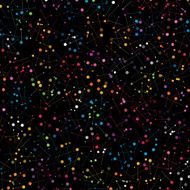 abstract colorful dots pattern with black background
