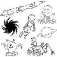 Outerspace and aliens collection N4