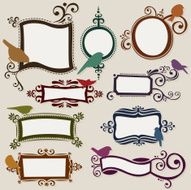 Colorful hand drawn label collection N2