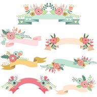 Wedding Floral Banners- Illustration