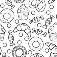 Sweets seamless pattern N10