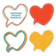 Heart speech bubbles