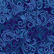 Seamless background -Ornate swirling in blue