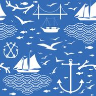 Seamless nautical pattern N3
