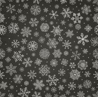 Winter Snow Flakes Doodle Seamless Background N4