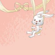 Easter bunny ribbon swing