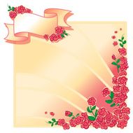 Frame and Scroll with roses