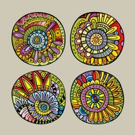 Set of floral design elements N5