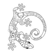 Vector Tribal Decorative Lizard N3