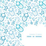 Baby boys corner decor frame pattern background N2