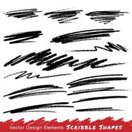 Scribble Smears Hand Drawn in Pencil N2