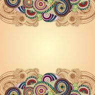 Vector doodle floral decorative background N2
