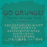 Grunge font on abstract corrugated background