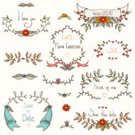 Set of beautiful flourish frames and dividers