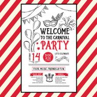 Invitation carnival party N3