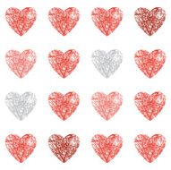Seamless scribbled heart background