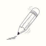 Sketched pencil desktop icon