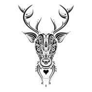 Deer head Ethnic pattern N4