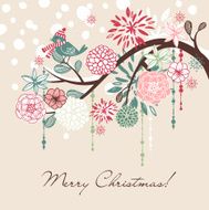 Retro Floral and Tree Design N4