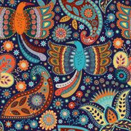 Colorful seamless pattern with birds