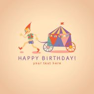 Childrens greeting card Light background with drops N4