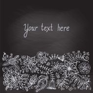 Floral doodle Vintage background N2