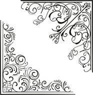 Elegant Ornate corners in black and white