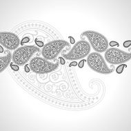 Indian Paisley Doodle Vector