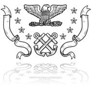 US Navy military insignia sketch