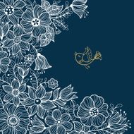 Vintage floral banner N2