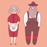 Elderly couple Grandparents N7