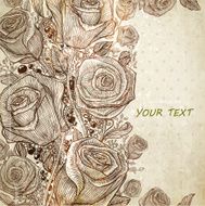 Abstract retro flowers background N3