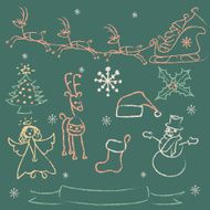 Chalkboard Christmas Elements N2