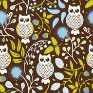 owls seamless pattern N5